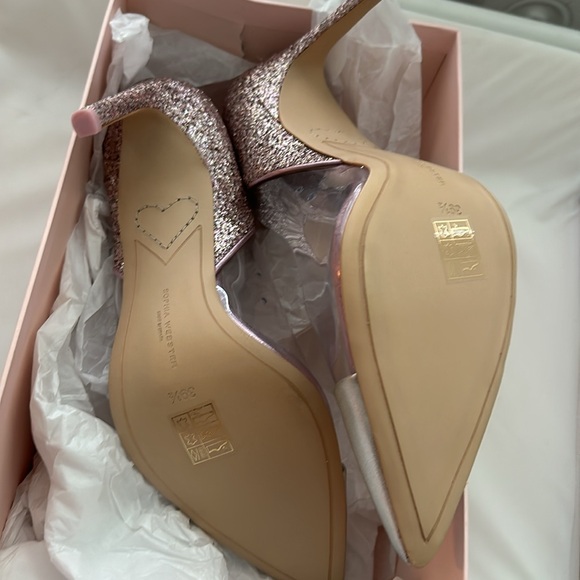 Sophia Webster Daria heels, silver/pink glitter 39 1/2 never worn outside - Picture 6 of 6